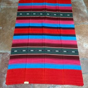 Serape Mid century blanket made in Mexico